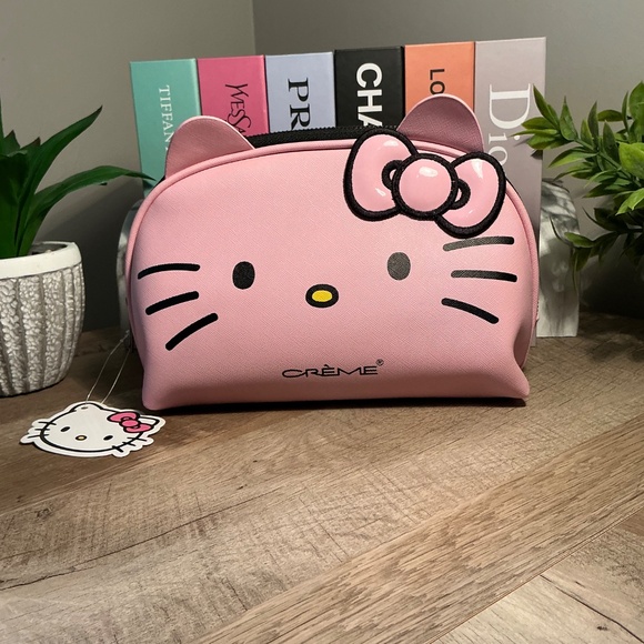 💗 Pink Hello Kitty Crème’ Beauty Cosmetic Bag - Picture 2 of 7